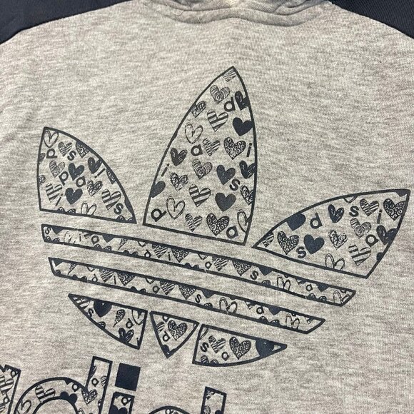 Adidas Hoodie Women’s Small Grey Pullover Athletic Sweater Sweatshirt - Picture 4 of 12